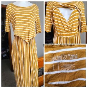Latched Mama Nursing Striped Dress